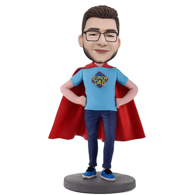 thumbnail image 2 of Super Dad Suit Men’s Custom Bobblehead Engraved With Text 2 of 10