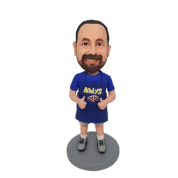 Restaurant Waiter of the Month Custom Bobblehead with Engraved Text
