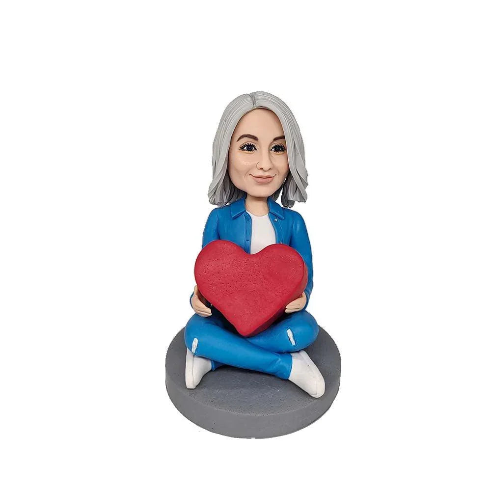 Heart Person Custom Bobblehead - Mydedor Bobblehead and Custom gifts Shop