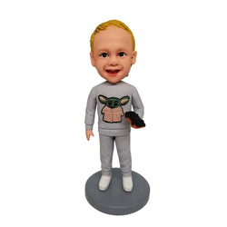 Boy playing with toys Custom Bobble head - Mydedor Bobblehead and Custom gifts Shop