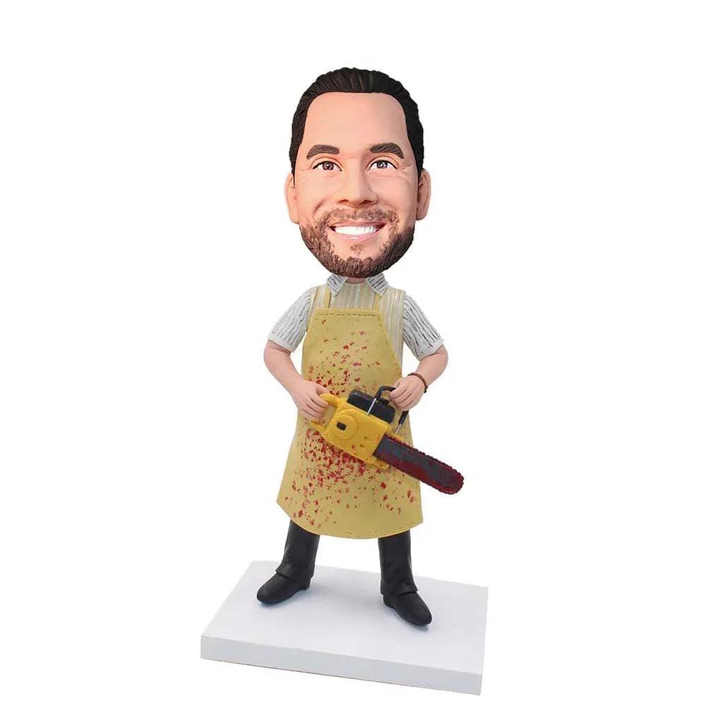 Halloween Bobblehead Series Chainsaw Butcher - Mydedor Bobblehead and Custom gifts Shop
