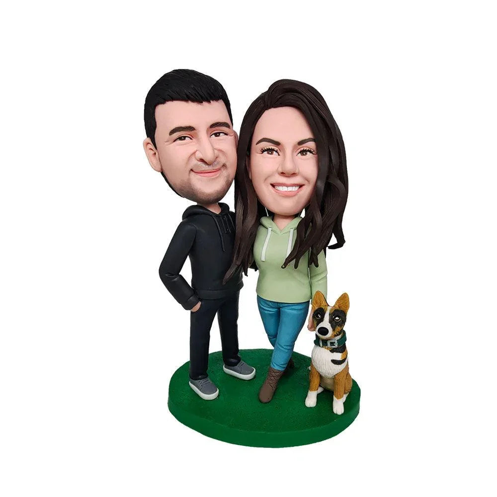 A warm family  Custom 2 person Bobblehead - Mydedor Bobblehead and Custom gifts Shop