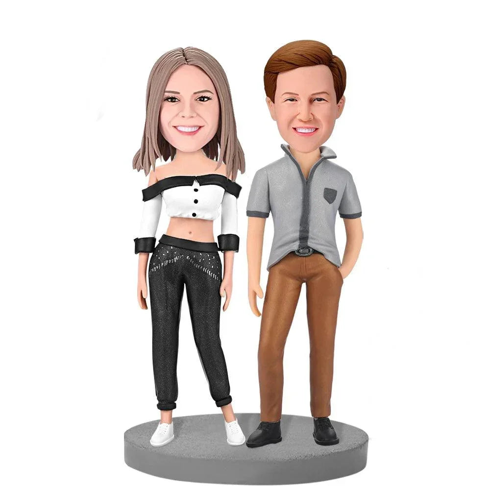 Modern Couple Custom Bobblehead - Mydedor Bobblehead and Custom gifts Shop