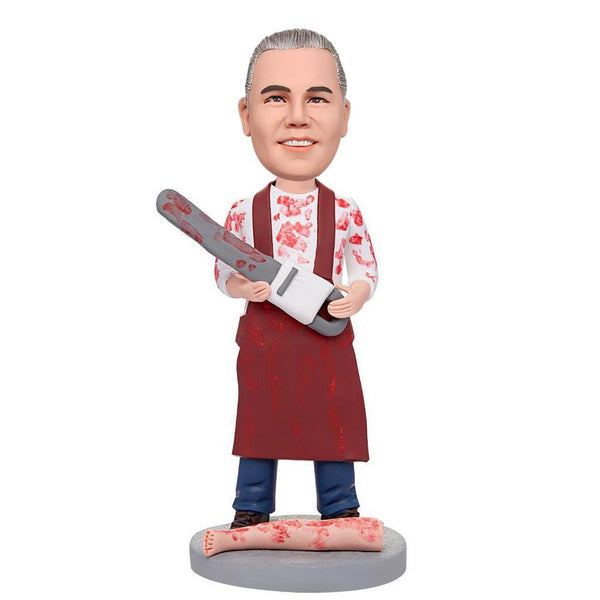 Halloween Chainsaw Killer Custom Bobblehead With Engraved Text - Mydedor Bobblehead and Custom gifts Shop