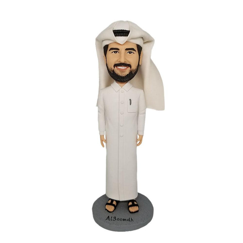 Man Dressed In Arab Garb Custom Bobblehead - Mydedor Bobblehead and Custom gifts Shop