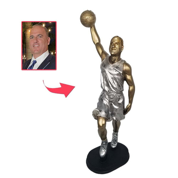 Basketball Player Golden Sculpture Custom - Mydedor Bobblehead and Custom gifts Shop