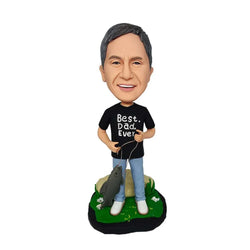 Old man fishing Custom BOBBLEHEAD - Mydedor Bobblehead and Custom gifts Shop