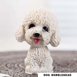 White teddy Dog Bobblehead - Mydedor Bobblehead and Custom gifts Shop