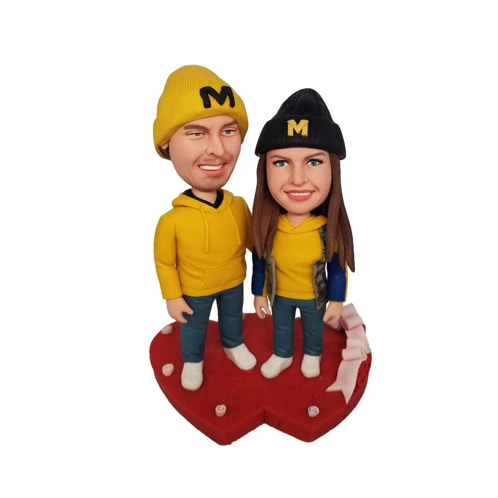Double sports couple Custom Bobblehead - Mydedor Bobblehead and Custom gifts Shop