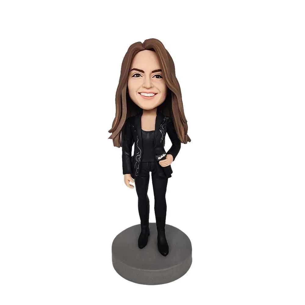 Beautiful female anchor Custom Bobblehead - Mydedor Bobblehead and Custom gifts Shop