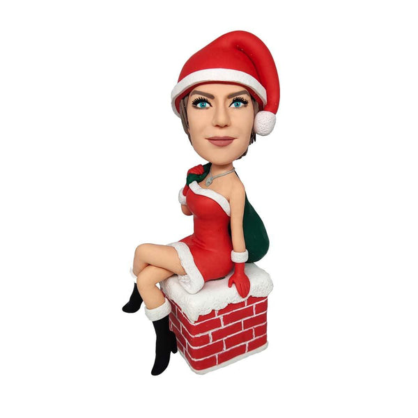 Christmas Series-Christmas Girl Custom Bobblehead - Mydedor Bobblehead and Custom gifts Shop