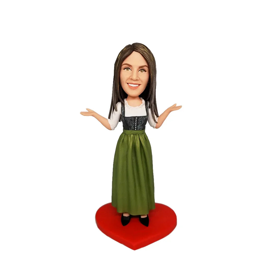 Princess Green Dress Custom Bobblehead