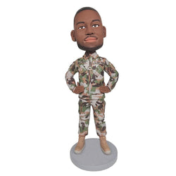brown camouflage uniform Custom Bobblehead - Mydedor Bobblehead and Custom gifts Shop