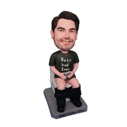 Custom Best Dad Ever Bobblehead with Engraved Text