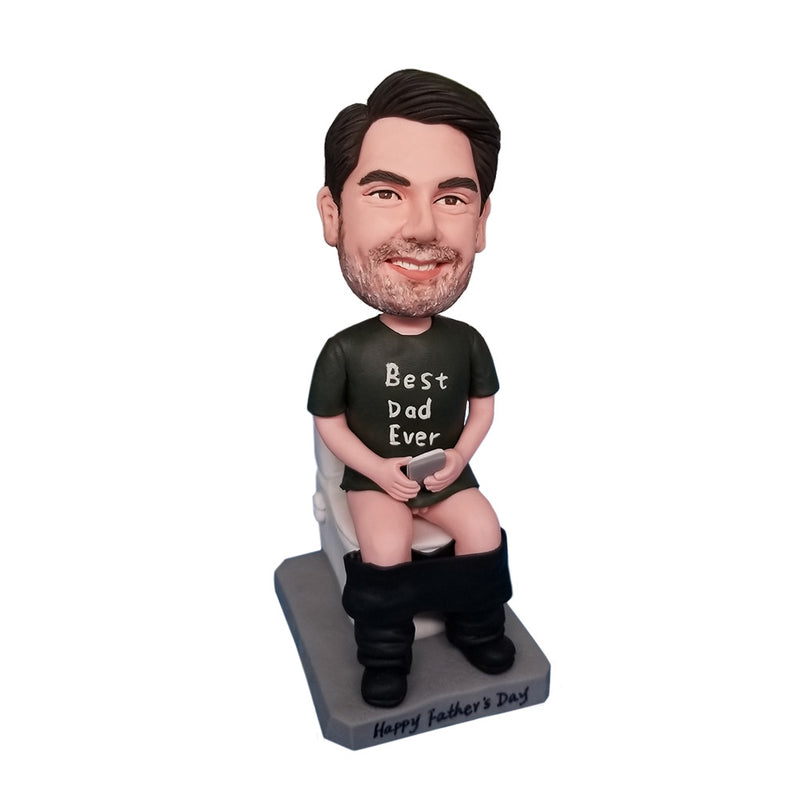 Custom Best Dad Ever Bobblehead with Engraved Text