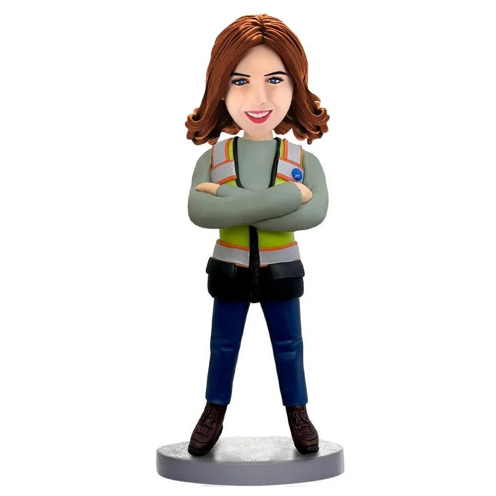 Custom-Female-Worker-Bobbleheads-With-Engraved-Text
