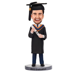 Custom Graduation Man Bobbleheads With Engraved Text - Mydedor Bobblehead and Custom gifts Shop