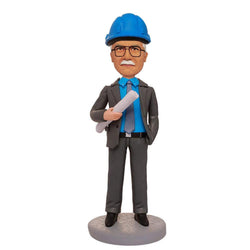 Engineer-Holding-Blueprints-Custom-Bobblehead-With-Engraved-Text
