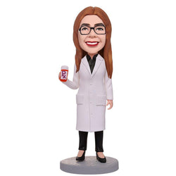 Female-Laboratory-Worker-Custom-Bobbleheads-With-Engraved-Text