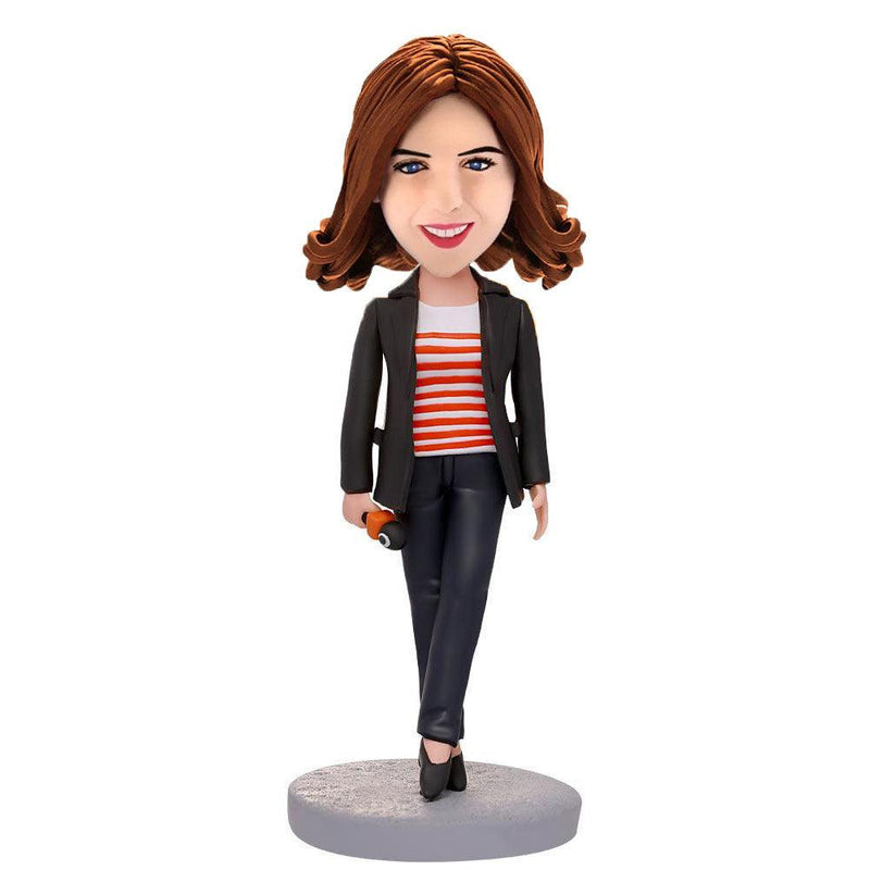 Female-Reporter-Custom-Bobbleheads-With-Engraved-Text