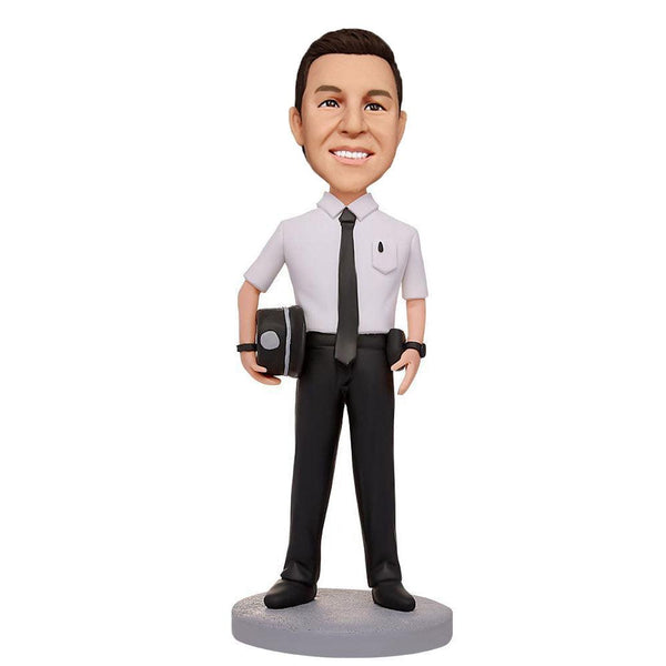 Male-Policeman-Holding-A-Police-Hat-Custom-Bobbleheads-With-Engraved-Text