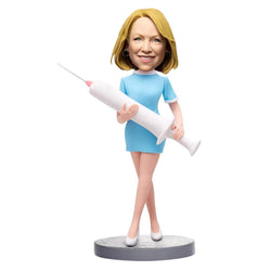 Nurse-Blue-Clothes-Custom-Bobblehead-With-Engraved-Text