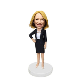 Office-Lady-Custom-Bobblehead-With-Engraved-Text