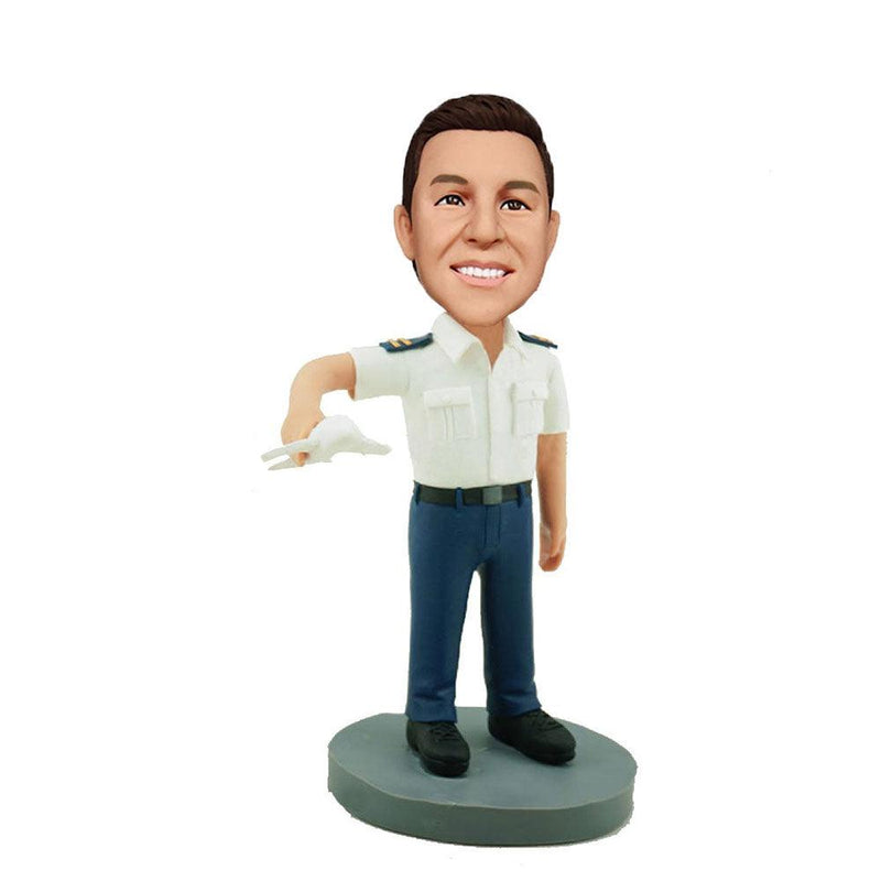 Pilot-Carrying-A-Modle-Plane-Custom-Bobblehead-With-Engraved-Text