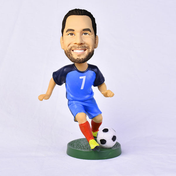 Bobbleheads commémoratifs personnalisés pour les fans de football français de la Coupe du monde