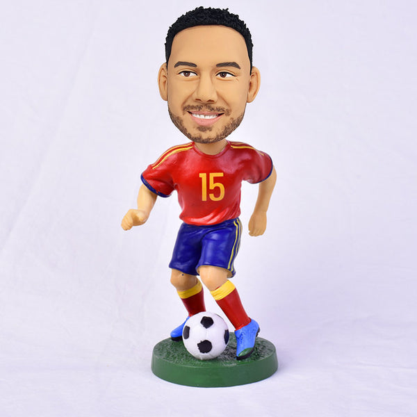 Bobbleheads commémoratifs personnalisés pour les fans de football de la Coupe du monde d'Espagne