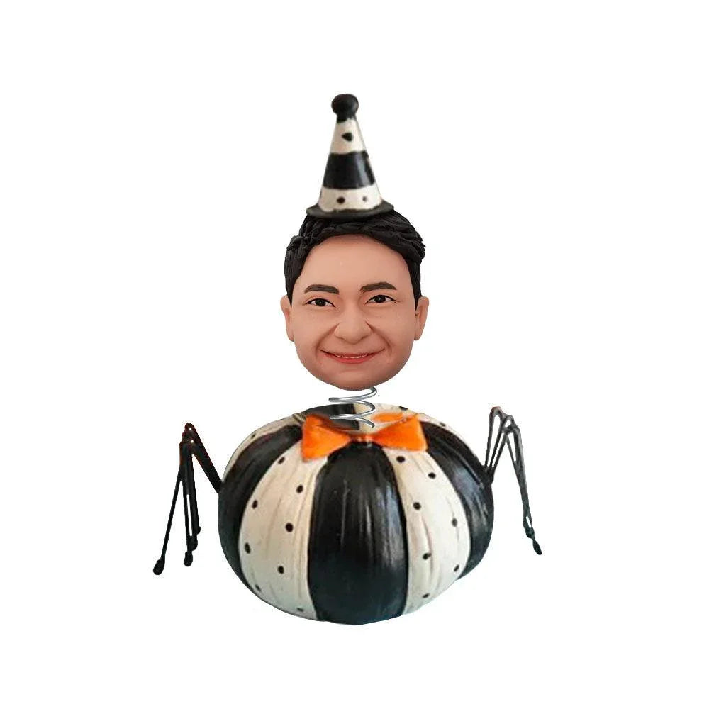 Halloween Spider Pumpkin Body Custom Bobblehead - Mydedor Bobblehead and Custom gifts Shop