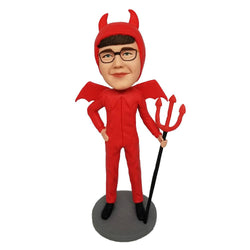 red little devil Custom Bobblehead - Mydedor Bobblehead and Custom gifts Shop